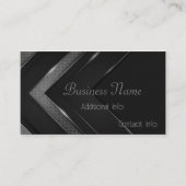 Schwarz-Grau-Zickzack Visitenkarte (Vorderseite)