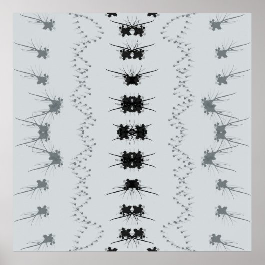 Schwarz-Graue abstrakte Gestaltung Poster (Vorne)