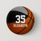 schwarz-graue Basketball-Mannschaftsfarben mit dem Button (Vorderseite)