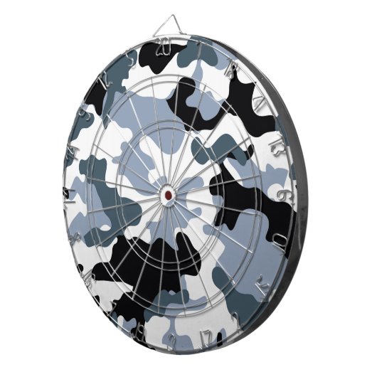 Schwarz-Graue Camouflage Darboard Dartscheibe (Vorderseite rechts)