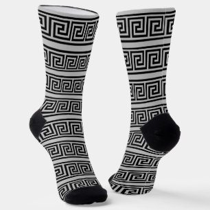 Schwarz-Graue Crew-Socken Socken