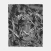 Schwarz-graue Farbquadrate, 'falsche Pinselstriche Fleecedecke (Vorderseite)