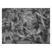 Schwarz-graue Farbquadrate, 'falsche Pinselstriche Tischdecke (Vorderseite (Horizontal))