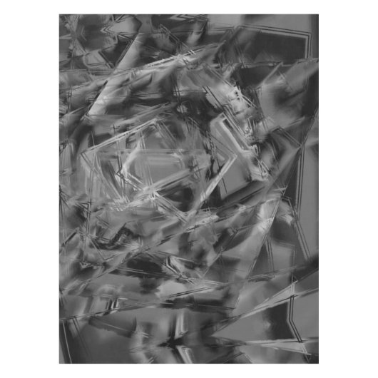 Schwarz-graue Farbquadrate, 'falsche Pinselstriche Tischdecke (Vorderseite)