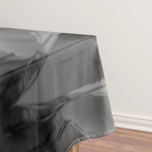 Schwarz-graue Farbquadrate, 'falsche Pinselstriche Tischdecke (Beispiel)