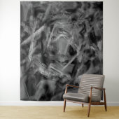 Schwarz-graue Farbquadrate, 'falsche Pinselstriche Wandteppich (Beispiel)