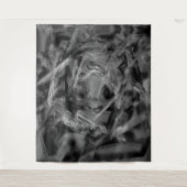 Schwarz-graue Farbquadrate, 'falsche Pinselstriche Wandteppich (Vorderseite)