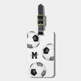 Schwarz graue Fußballmannschaft Farben Tasche ID M Gepäckanhänger