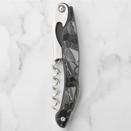 Schwarz-Graue Halbkreise Kellnermesser (Vorderseite)