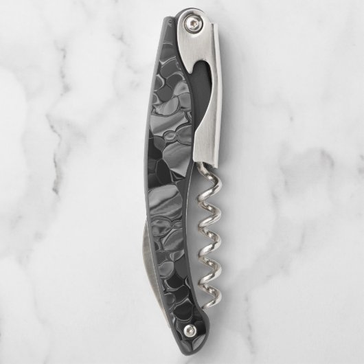 Schwarz-Graue Halbkreise Kellnermesser (Rückseite)