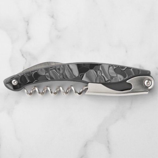 Schwarz-Graue Halbkreise Kellnermesser (Rückseite)