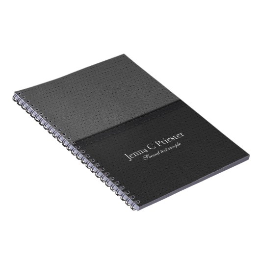 Schwarz-Graue Imitate Ledertextur Hintergrund Notizblock (Rechte Seite)