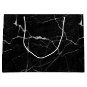 Schwarz-graue Imitate Marmorstruktur große Geschen Geschenktüte (Vorderseite)