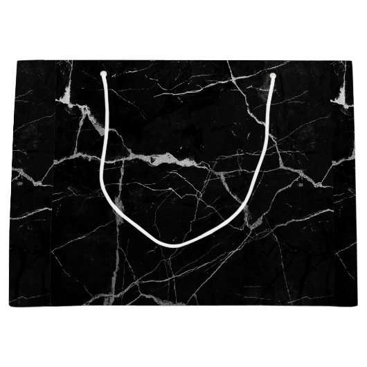 Schwarz-graue Imitate Marmorstruktur große Geschen Große Geschenktüte (Vorderseite)