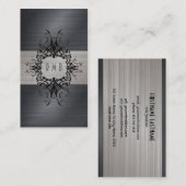 Schwarz-Graue lackierte Aluminiummetallschmuck Visitenkarte (Vorne/Hinten)