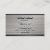 Schwarz-Graue lackierte Aluminiummetallschmuck Visitenkarte (Rückseite)