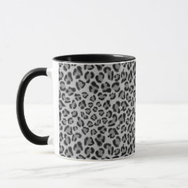 Schwarz-Graue Leopardenmuster, Geparden Tasse