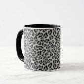 Schwarz-Graue Leopardenmuster, Geparden Tasse (Vorderseite Links)