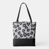 Schwarz-Graue Leopardenmuster mit Monogramm Tasche (Rückseite)