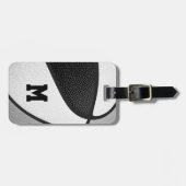 Schwarz graue Mannschaftsfarben Sportgeschenke Bas Gepäckanhänger (Vorderseite horizontal)