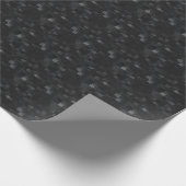 Schwarz & Graue Quadrate Geschenkpapier (Ecke)