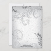 Schwarz graue Rolle 25. Silberhochzeit Jubiläum Einladung (Rückseite)