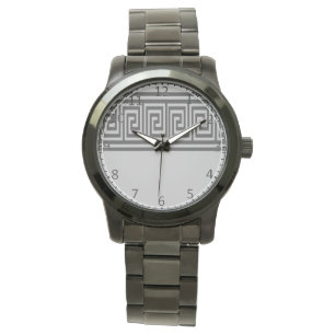 Schwarz-Graue-Schlüssellinien Armbanduhr