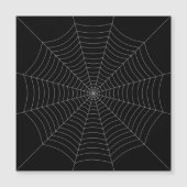 Schwarz-Graue-Spinnennetze Halloween-Magnetkarte Magnetkarte (Vorderseite)