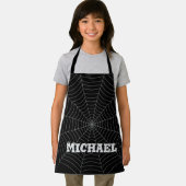 Schwarz Graue Spinnennetze Halloween Muster Ihr Na Schürze (Insitu)