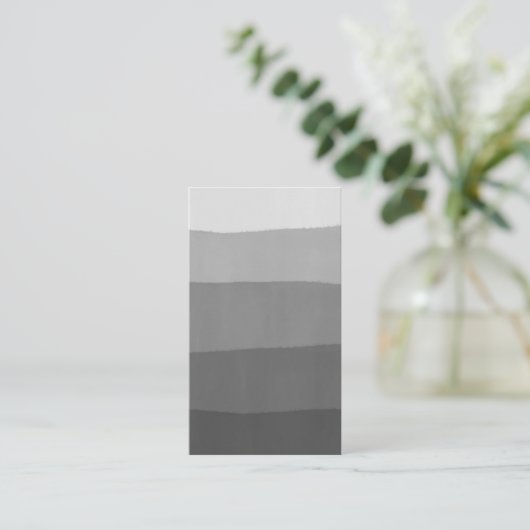 Schwarz-graue Streifen-Aquarellkarte Visitenkarte (Stehend Vorderseite)