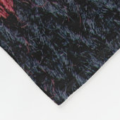 Schwarz-Graue Strickwolle mit rot-weißem Stift Fleecedecke (Ecke)