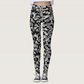 Schwarz-graue Tarnung Leggings (Vorderseite)
