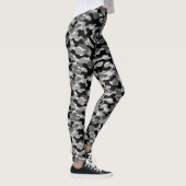 Schwarz-graue Tarnung Leggings (Rechts)