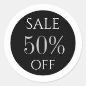 schwarz-graue Werbeaktion-Aufkleber Runder Aufkleber (Vorderseite)