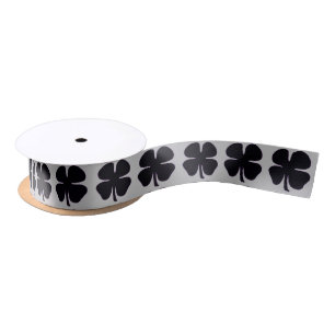 Schwarz Grauer Bandspool Satinband