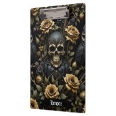 Schwarz-grauer Totenkopf Klemmbrett (Links)