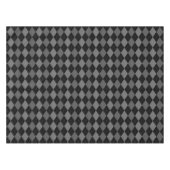 Schwarz-graues Argylemuster in Anthrazit Tischdecke (Vorderseite (Horizontal))