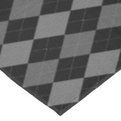 Schwarz-graues Argylemuster in Anthrazit Tischdecke (Schrägansicht)