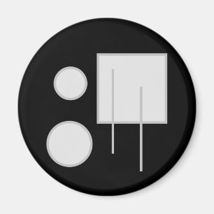 Schwarz-Graues geometrisches Muster Magnet