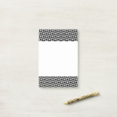 Schwarz-Graues Herzdesign Post-it Klebezettel (Auf Schreibtisch)