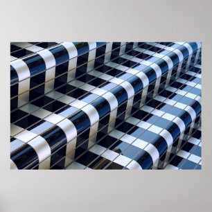 Schwarz-Graues Hochauflösendes Gebäude Poster