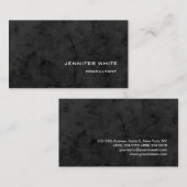 Schwarz Graues Muster Moderner Stil Elegant Trendy Visitenkarte (Vorne/Hinten)