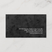 Schwarz Graues Muster Moderner Stil Elegant Trendy Visitenkarte (Rückseite)