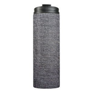 schwarz-graues Tuch Thermosbecher