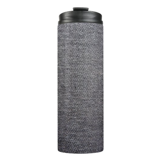 schwarz-graues Tuch Thermosbecher (Vorderseite)