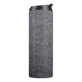 schwarz-graues Tuch Thermosbecher (Nach links gedreht)