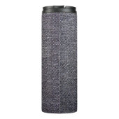 schwarz-graues Tuch Thermosbecher (Rückseite)