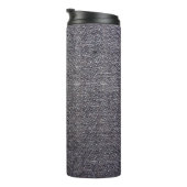 schwarz-graues Tuch Thermosbecher (Nach rechts gedreht)