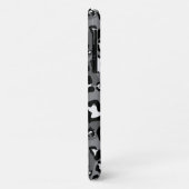 Schwarz-Grauleopard-Tierdruck und Monogramm Case-Mate iPhone Hülle (Hinten/Links)