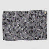 Schwarz-Graumosaik mit teilweise entfernter Farbe Golfhandtuch (Horizontal)